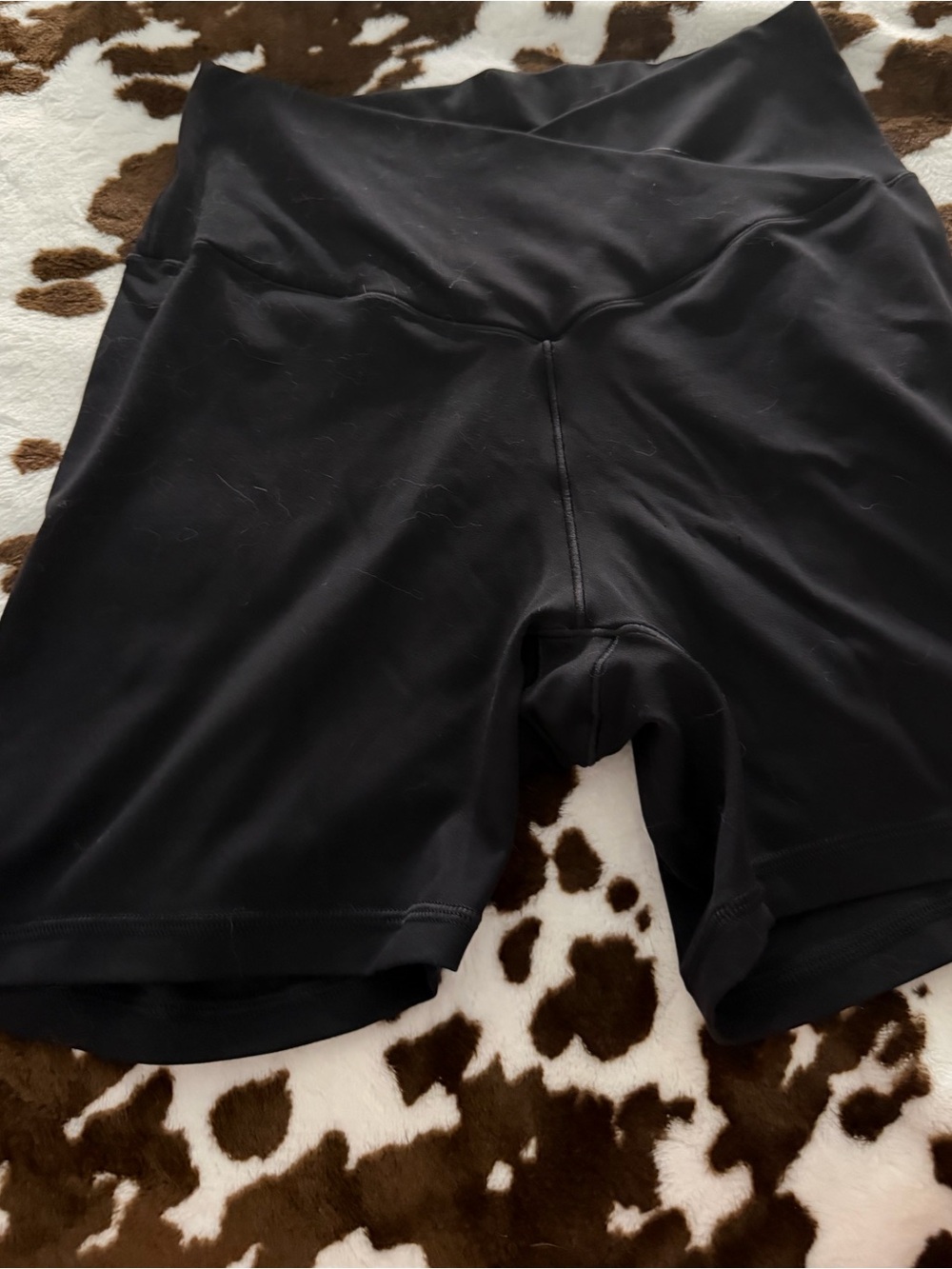 aerie Black High-Rise Bike Shorts